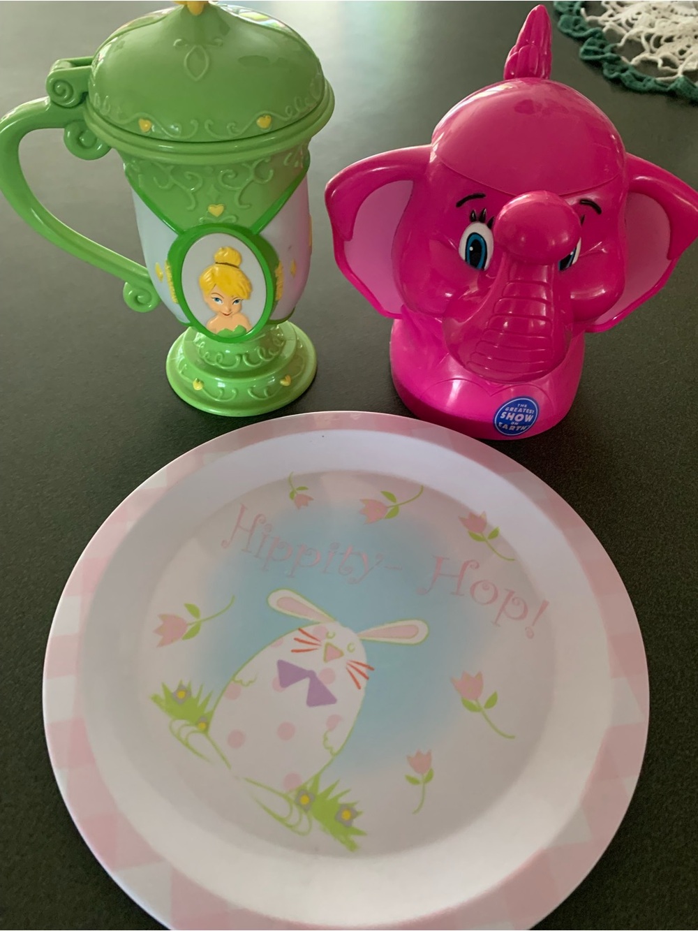 Pink Elephant Party Pitcher & Green Princess Cup Set - Home Party Supplies